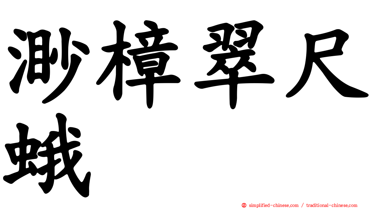 渺樟翠尺蛾
