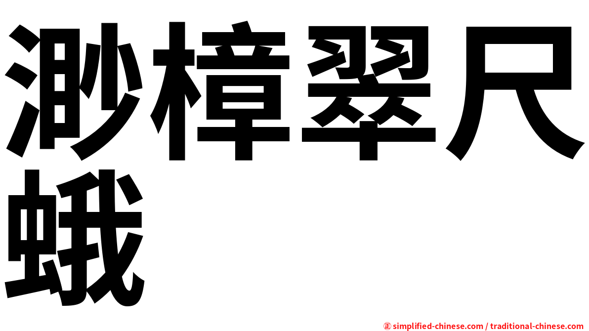 渺樟翠尺蛾