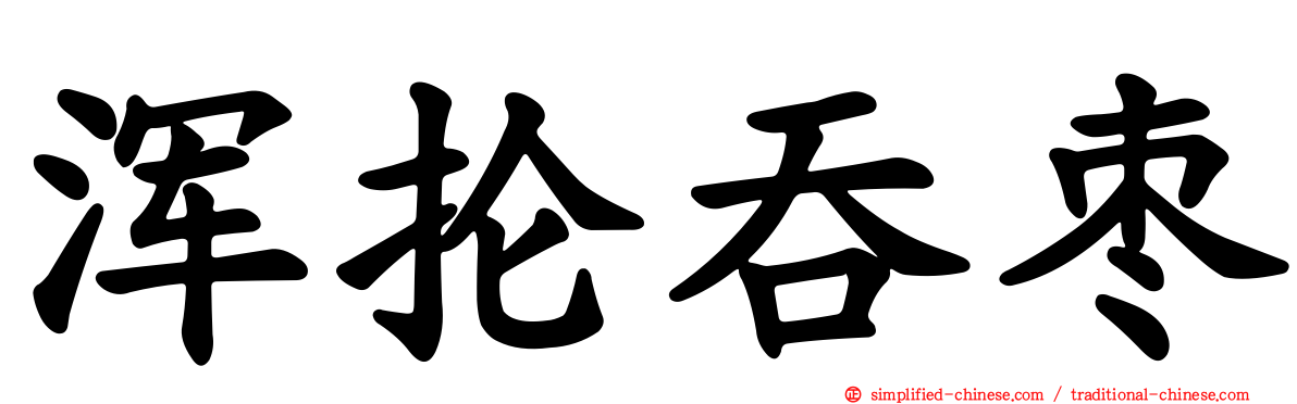 浑抡吞枣