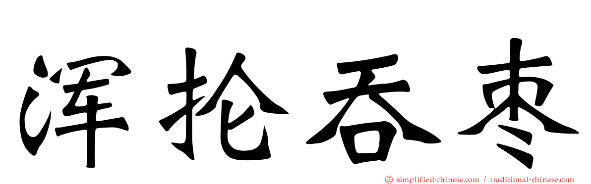 浑抡吞枣