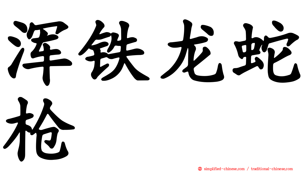 浑铁龙蛇枪