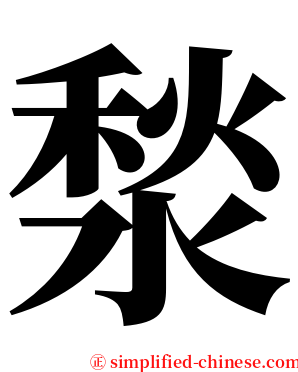 湬 serif font
