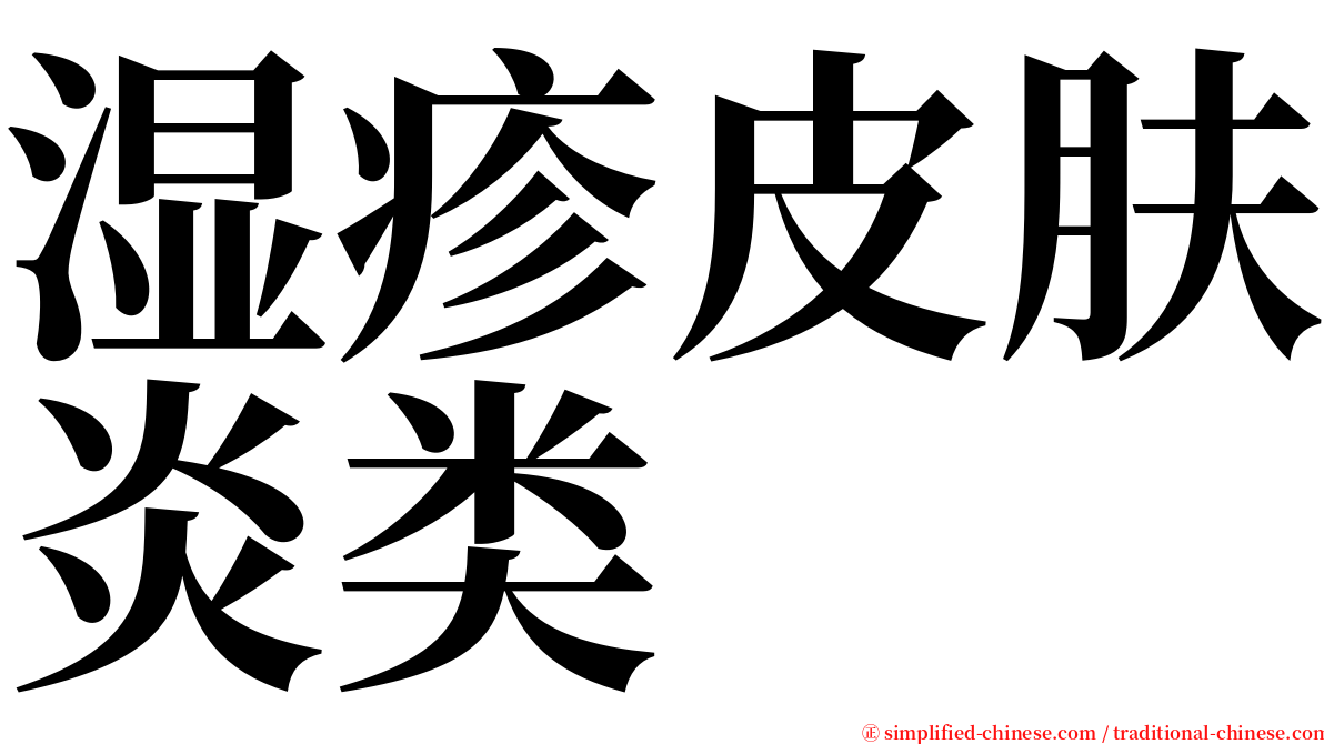 湿疹皮肤炎类 serif font