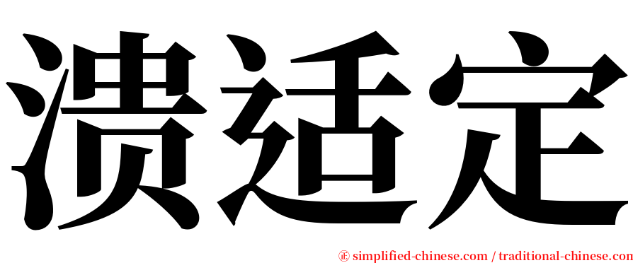 溃适定 serif font