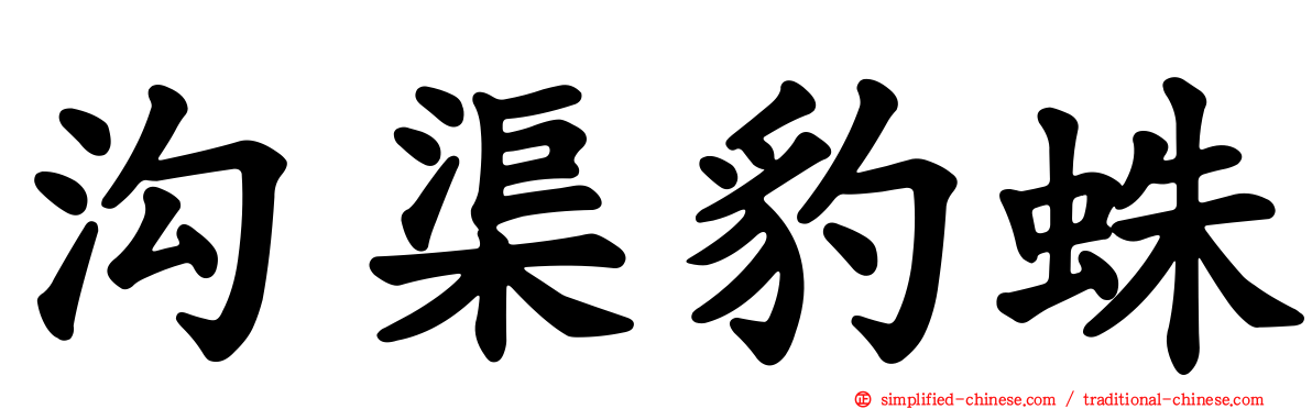 沟渠豹蛛