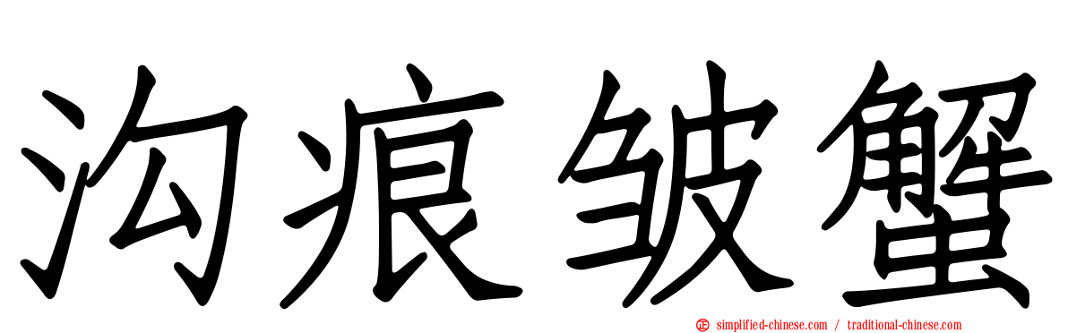 沟痕皱蟹