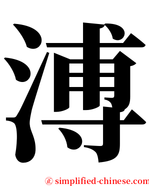 溥 serif font