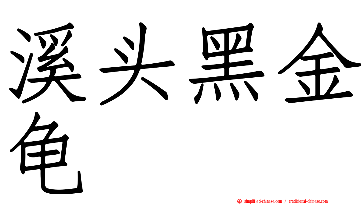 溪头黑金龟