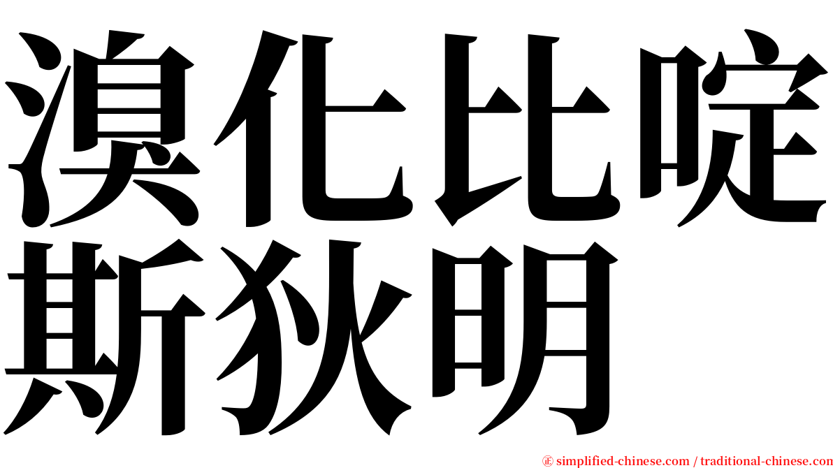 溴化比啶斯狄明 serif font