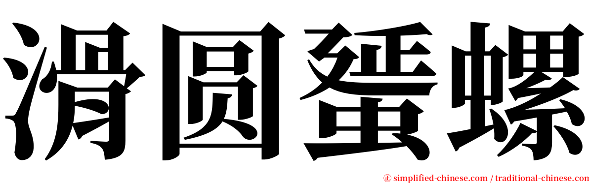 滑圆蜑螺 serif font