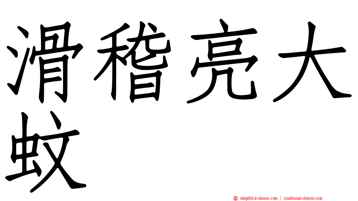 滑稽亮大蚊