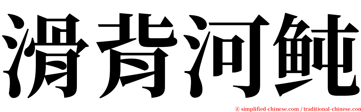 滑背河鲀 serif font