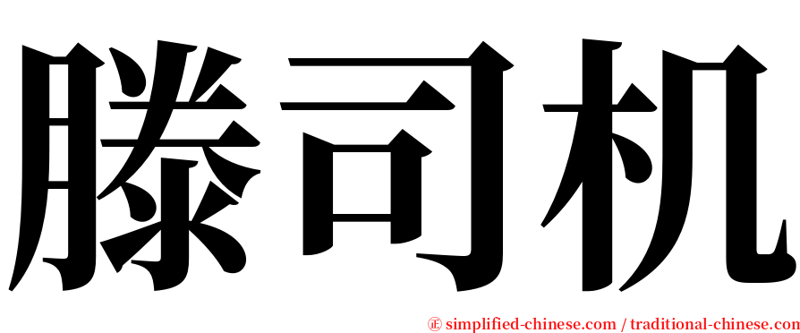 滕司机 serif font