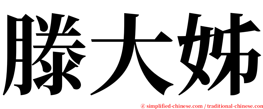 滕大姊 serif font