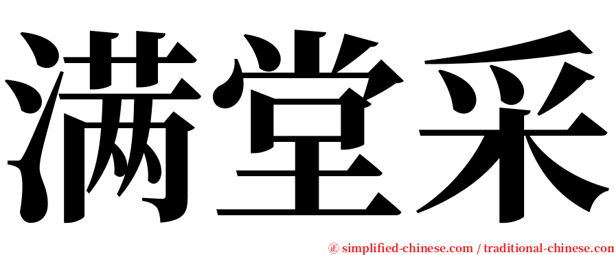 满堂采 serif font