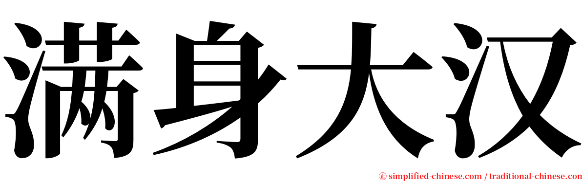 满身大汉 serif font