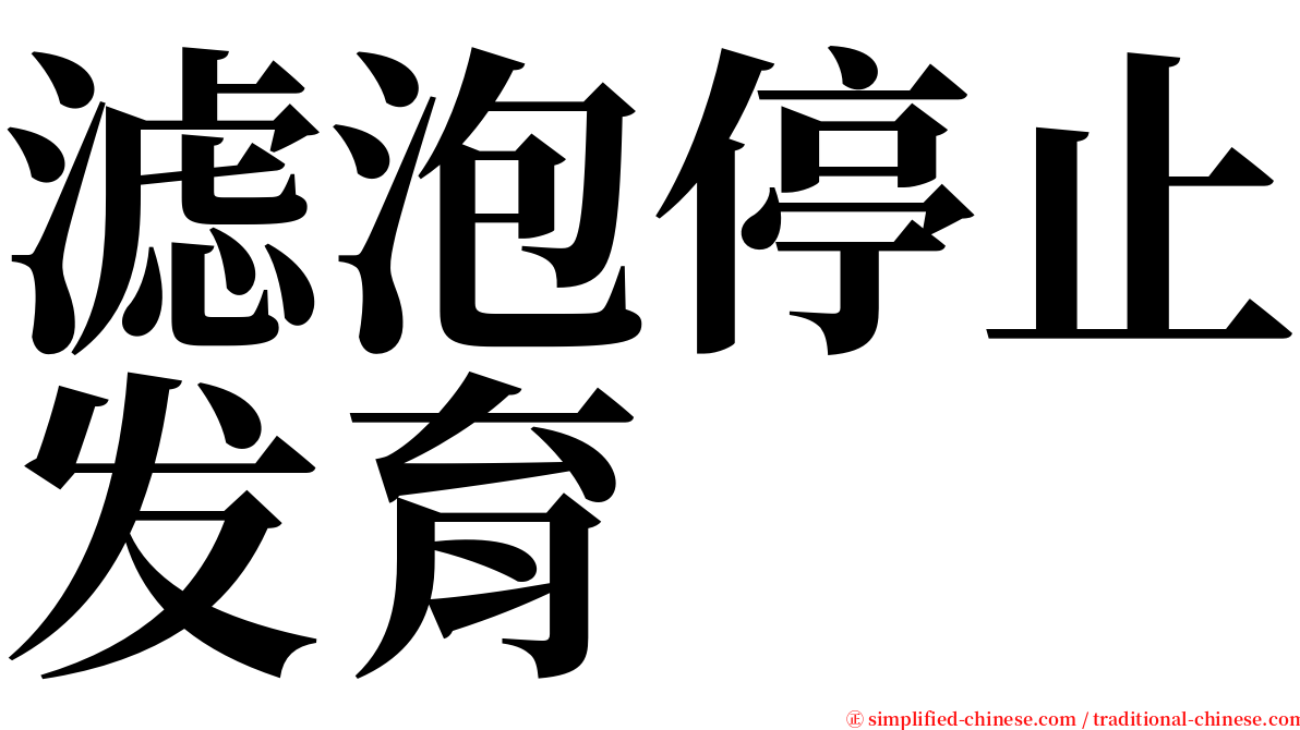 滤泡停止发育 serif font