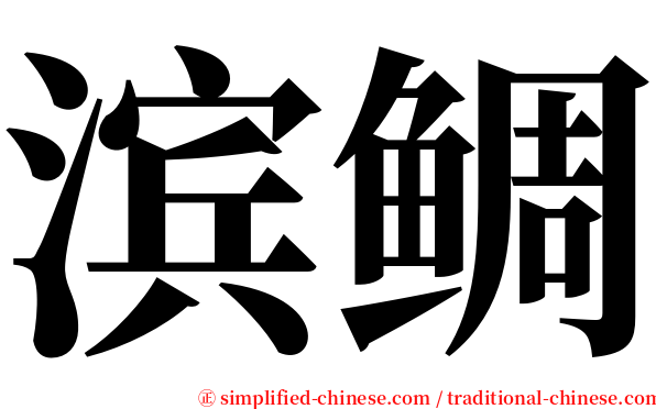 滨鲷 serif font