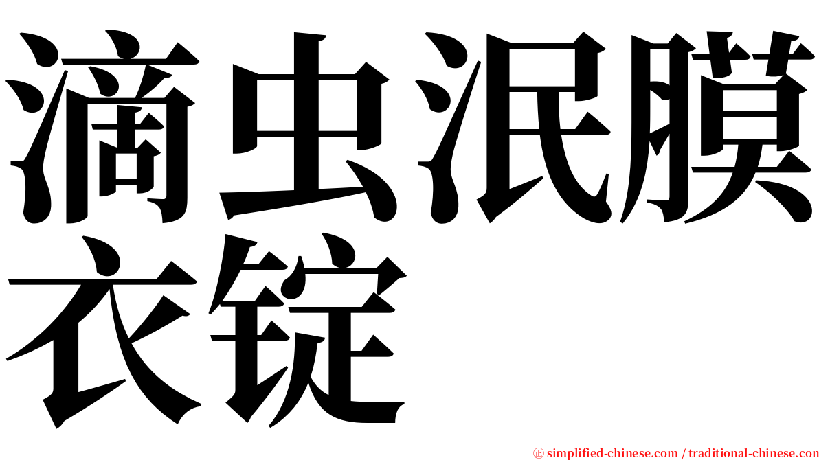 滴虫泯膜衣锭 serif font