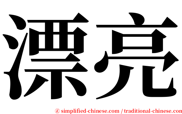 漂亮 serif font