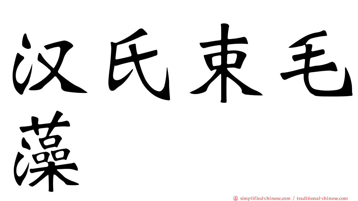汉氏束毛藻
