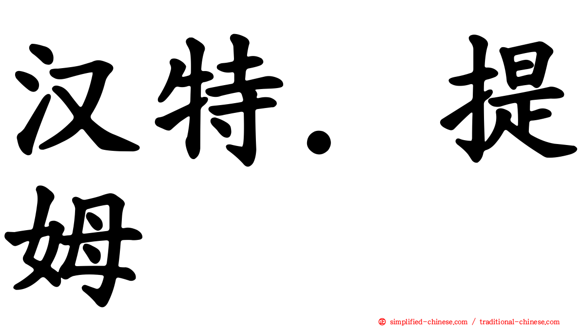 汉特．提姆