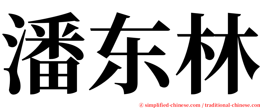 潘东林 serif font