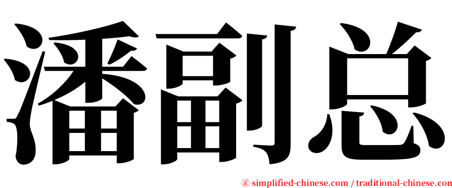 潘副总 serif font