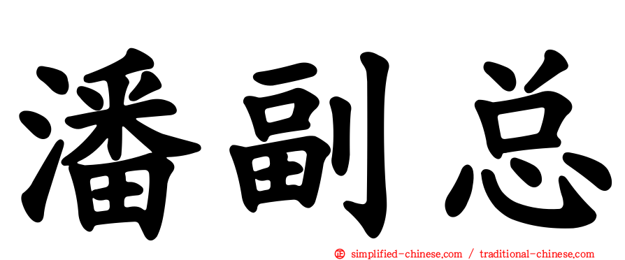 潘副总