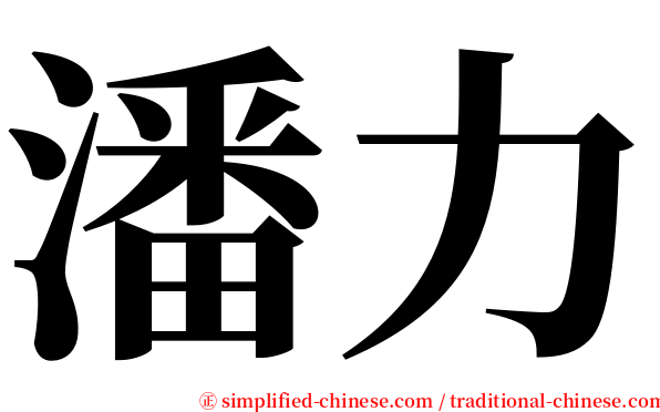 潘力 serif font