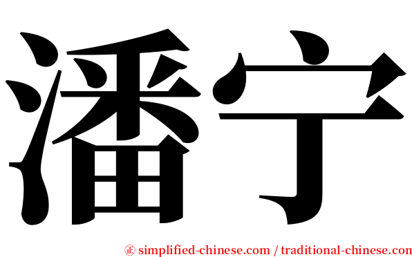 潘宁 serif font