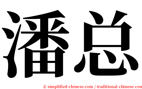 潘总 serif font