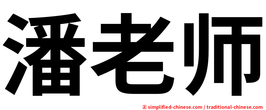 潘老师