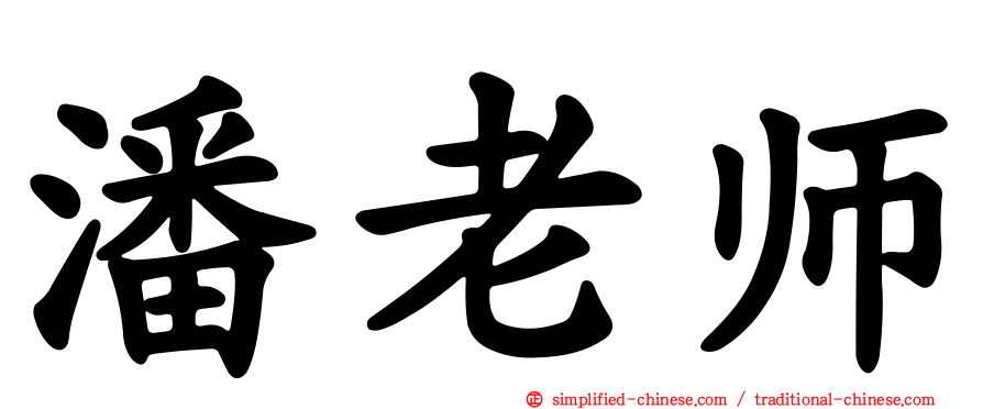 潘老师