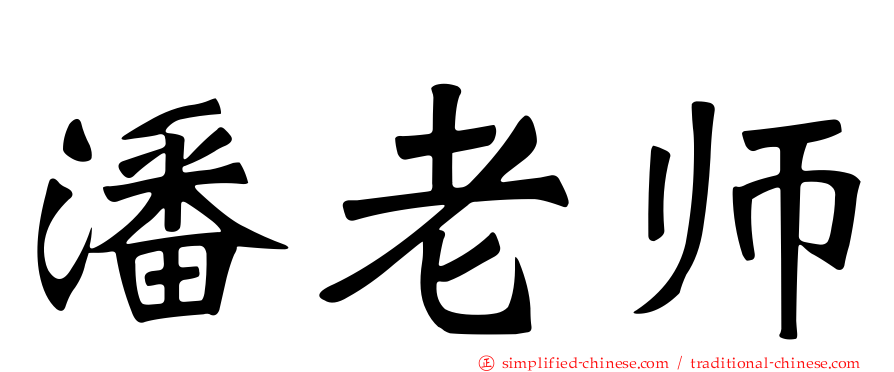 潘老师