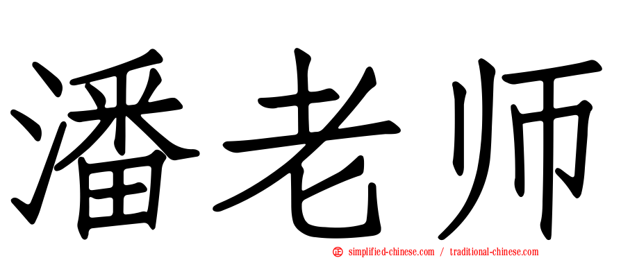 潘老师