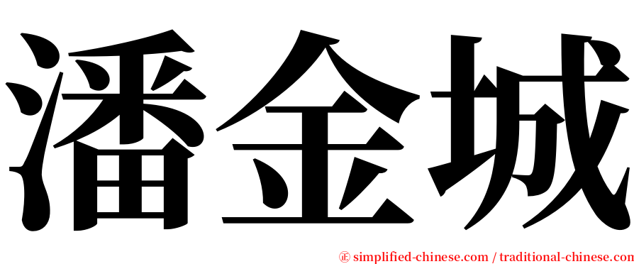 潘金城 serif font