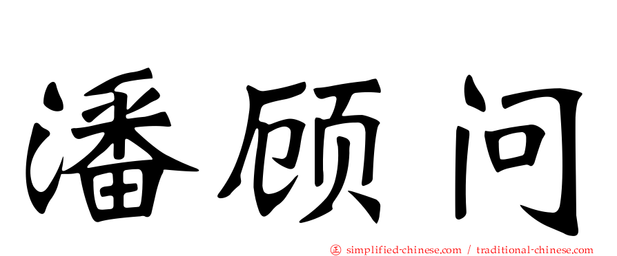潘顾问
