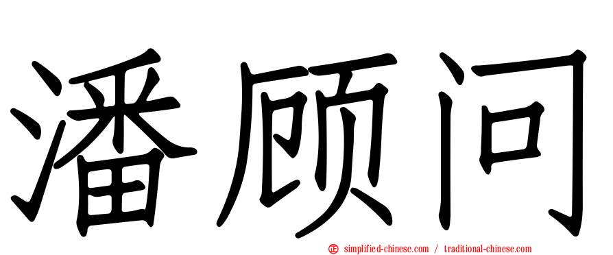 潘顾问
