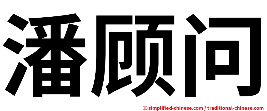 潘顾问