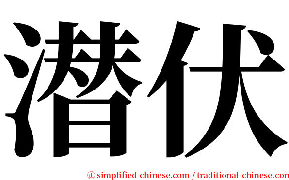 潜伏 serif font