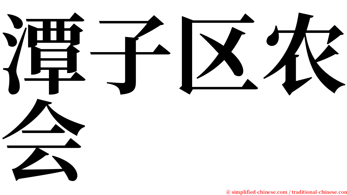 潭子区农会 serif font