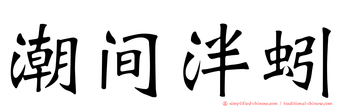 潮间泮蚓