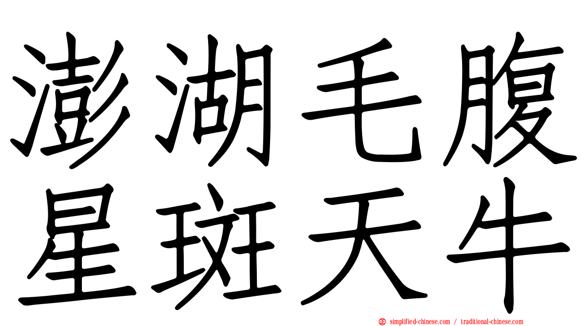 澎湖毛腹星斑天牛