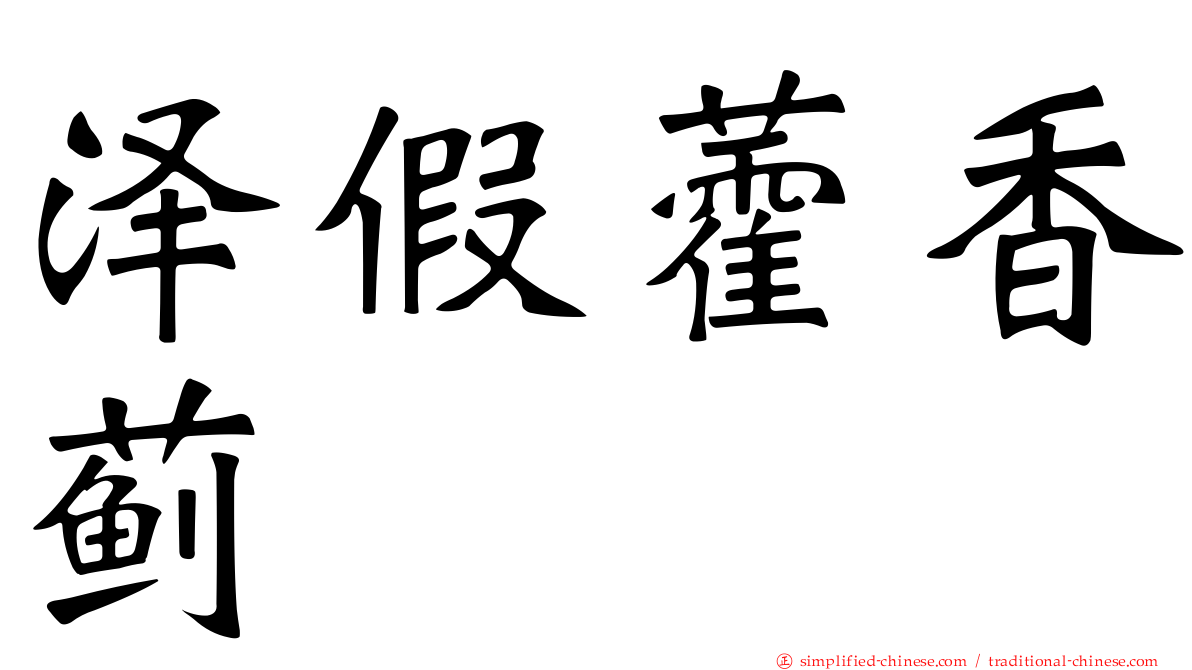 泽假藿香蓟