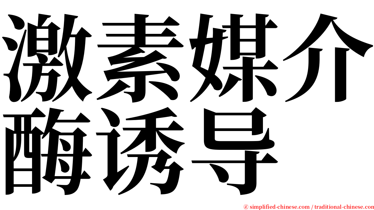 激素媒介酶诱导 serif font