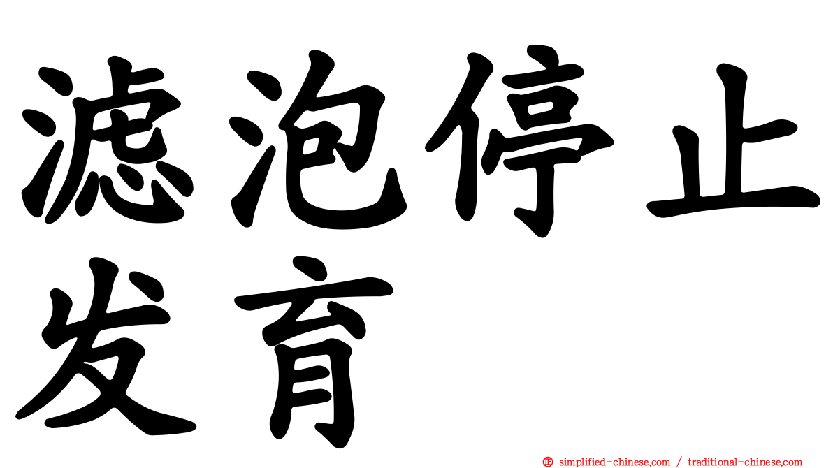 滤泡停止发育