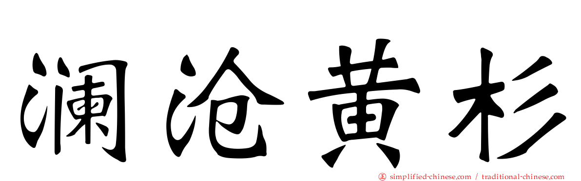 澜沧黄杉