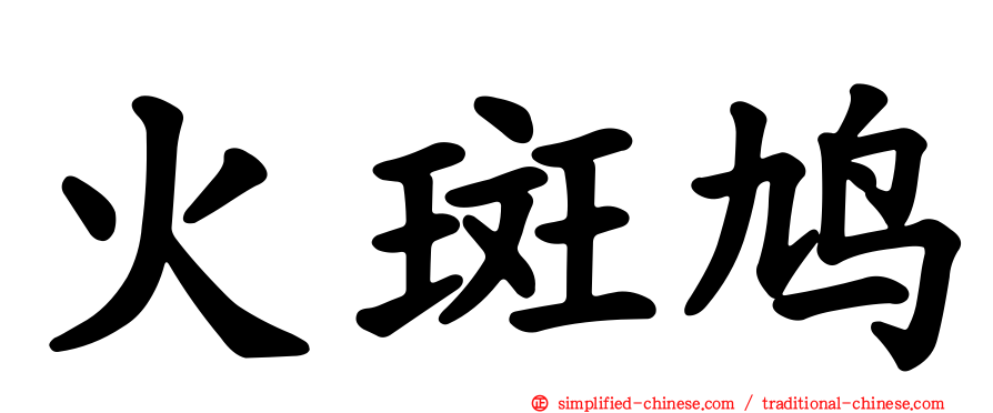 火斑鸠