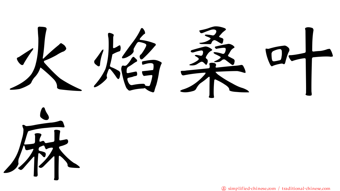 火焰桑叶麻